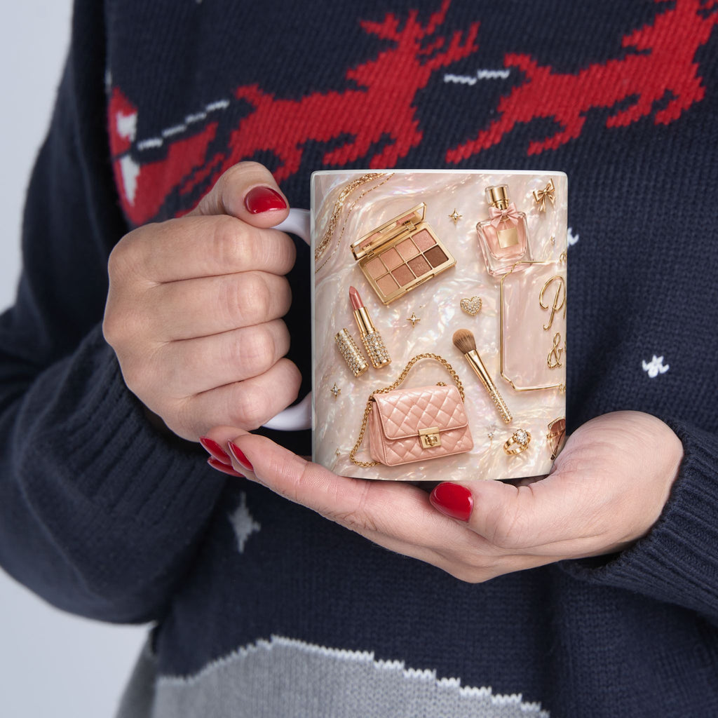 Pretty & Paid Coffee Mug – Pink Glam Luxe