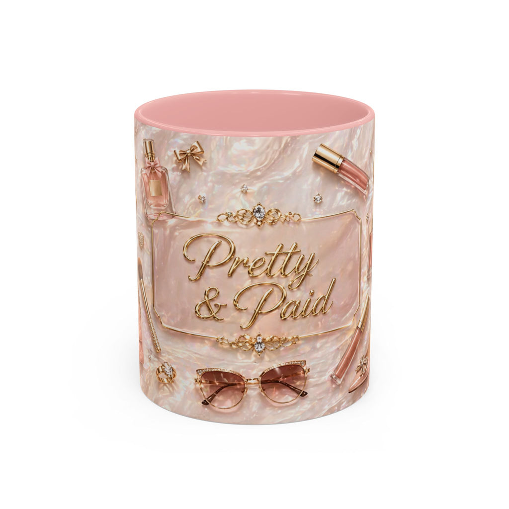 Pretty & Paid Coffee Mug – Pink Interior Glam