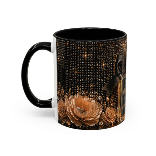 Dear Mom Coffee Mug – Black & Gold Luxury Glam