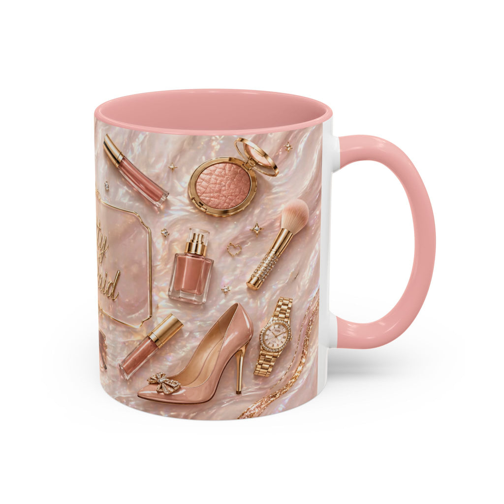 Pretty & Paid Coffee Mug – Pink Interior Glam