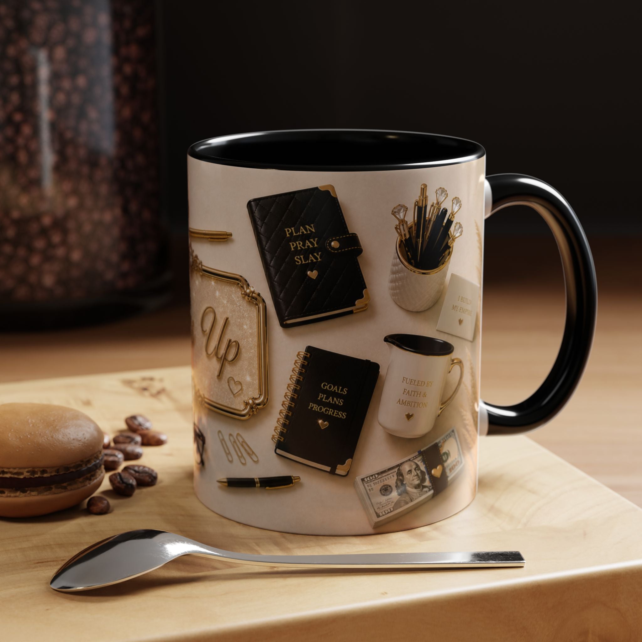 Boss Up Coffee Mug – Black & Gold Luxe