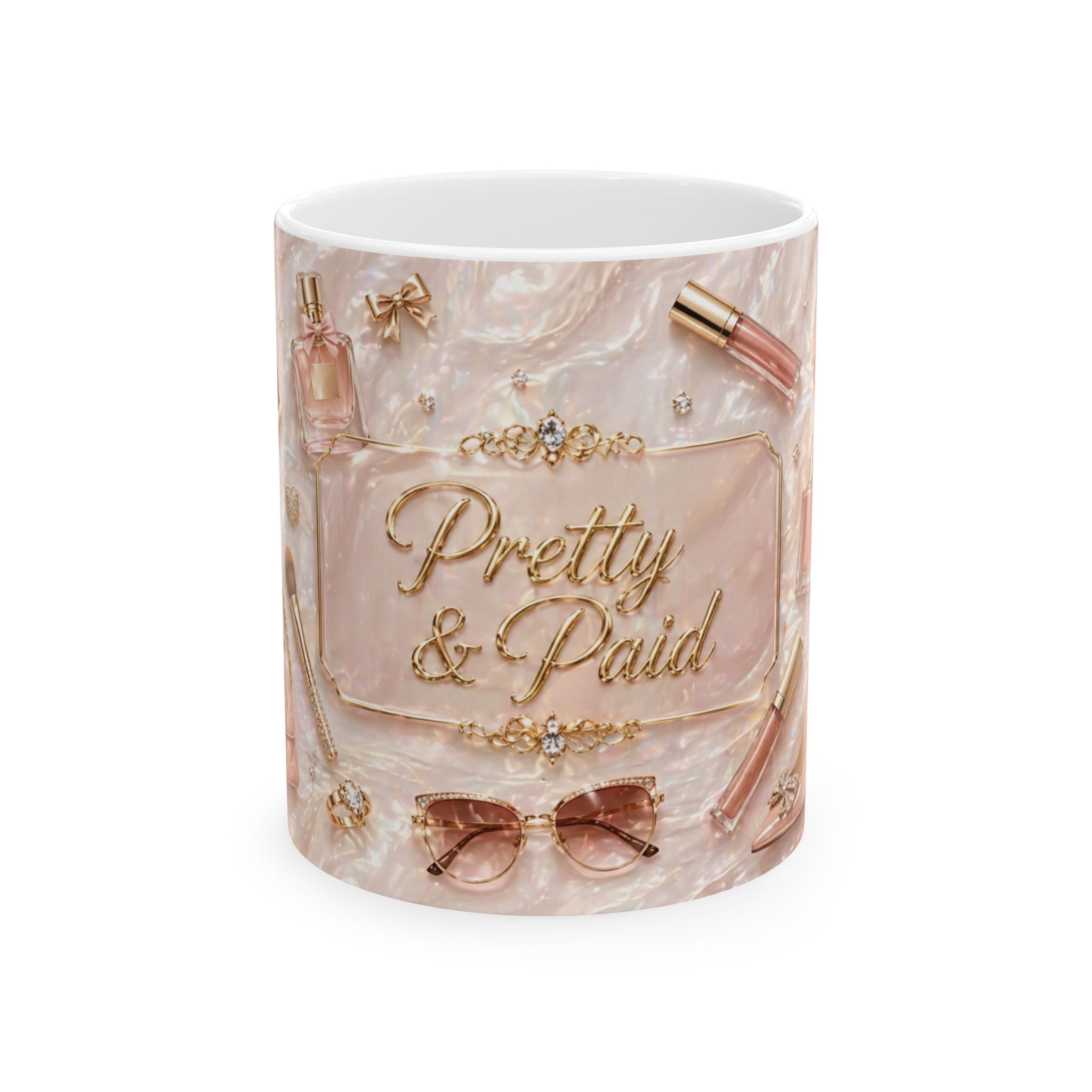 Pretty & Paid Coffee Mug – Pink Glam Luxe