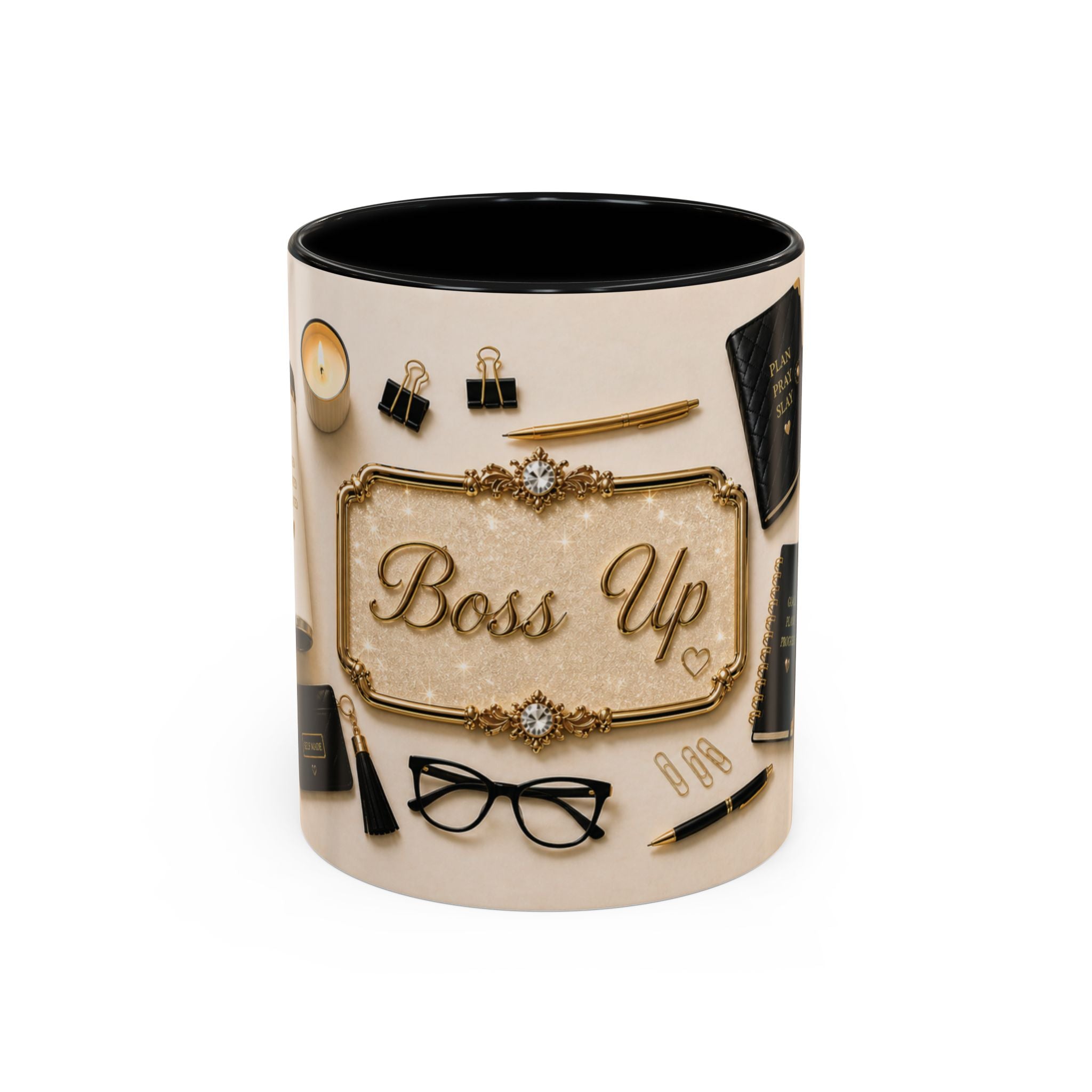Boss Up Coffee Mug – Black & Gold Luxe