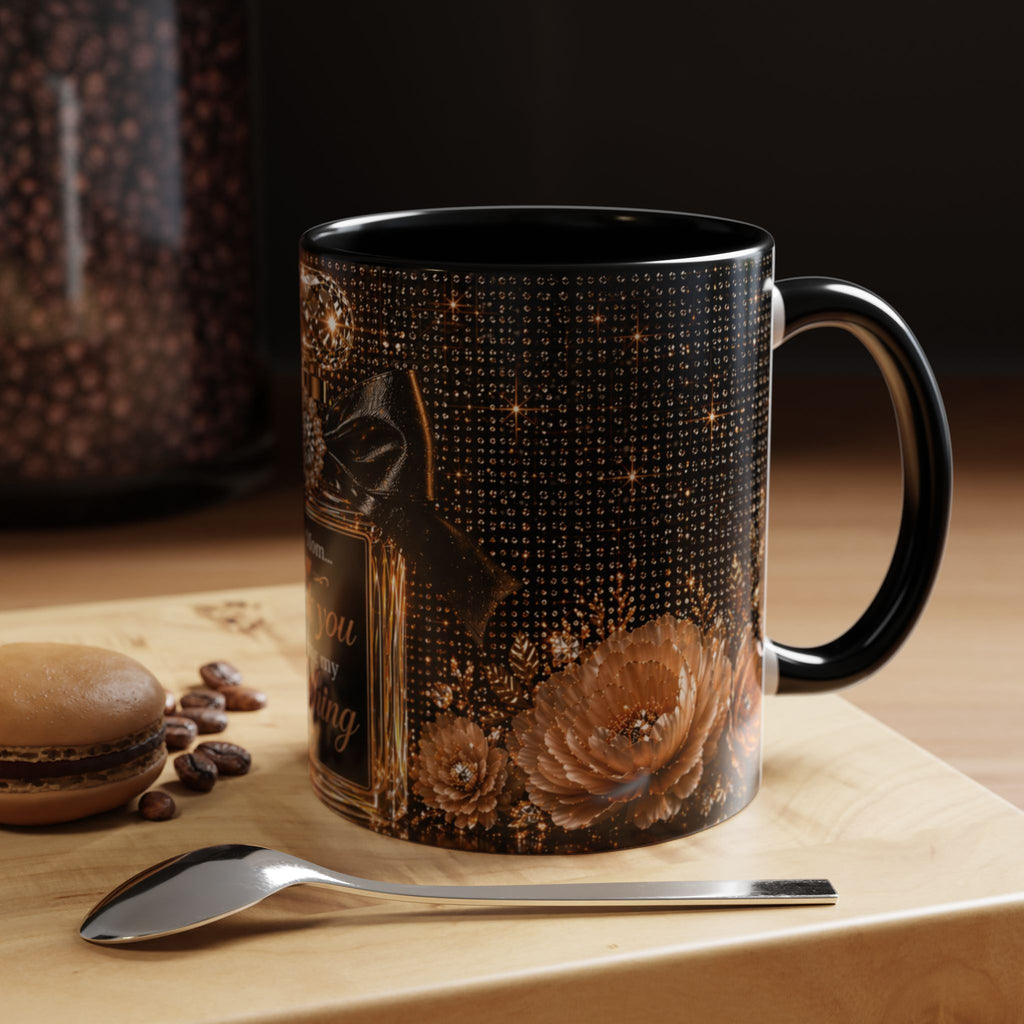 Dear Mom Coffee Mug – Black & Gold Luxury Glam
