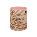 Luxury Vibes Coffee Mug – Pink Handle Glam