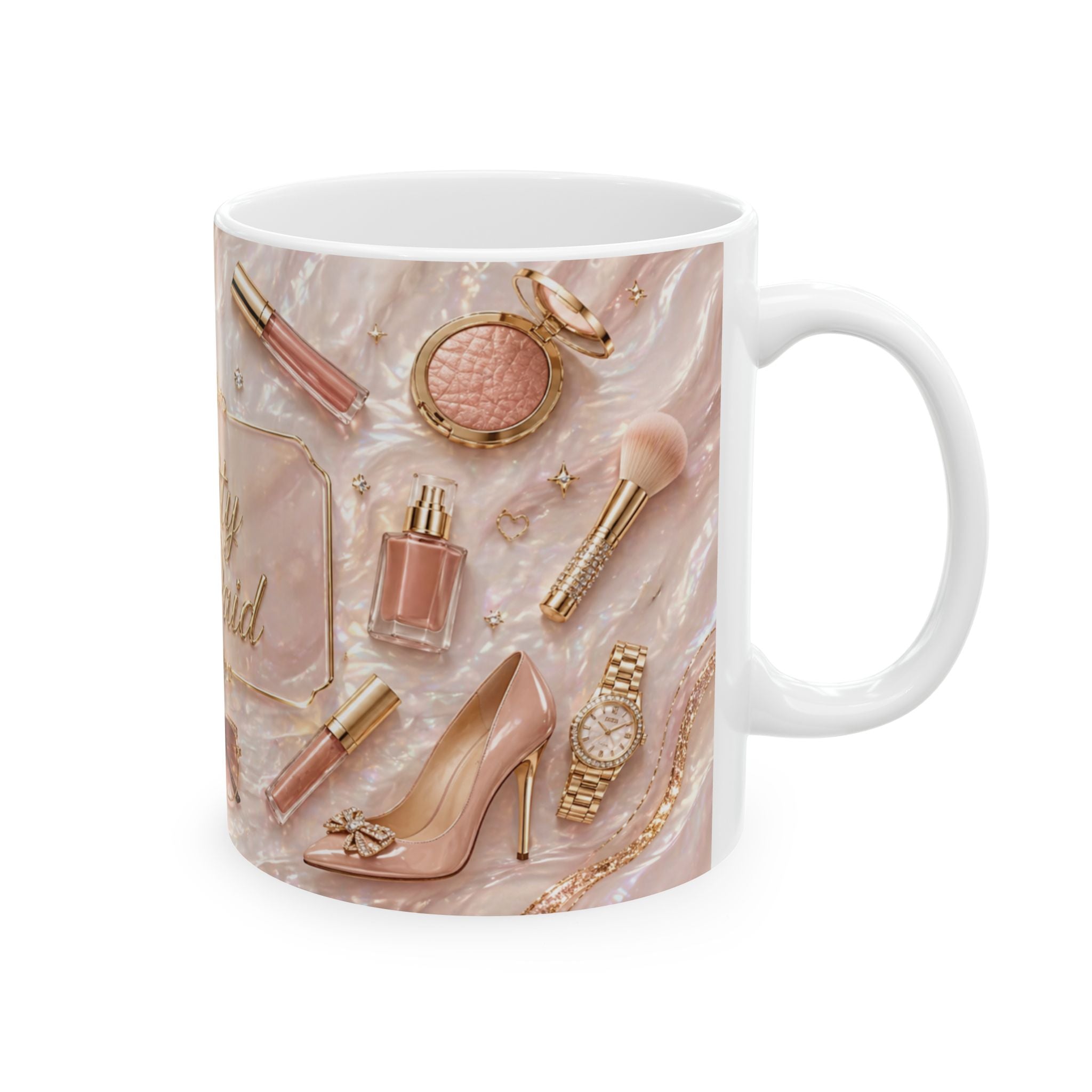 Pretty & Paid Coffee Mug – Pink Glam Luxe
