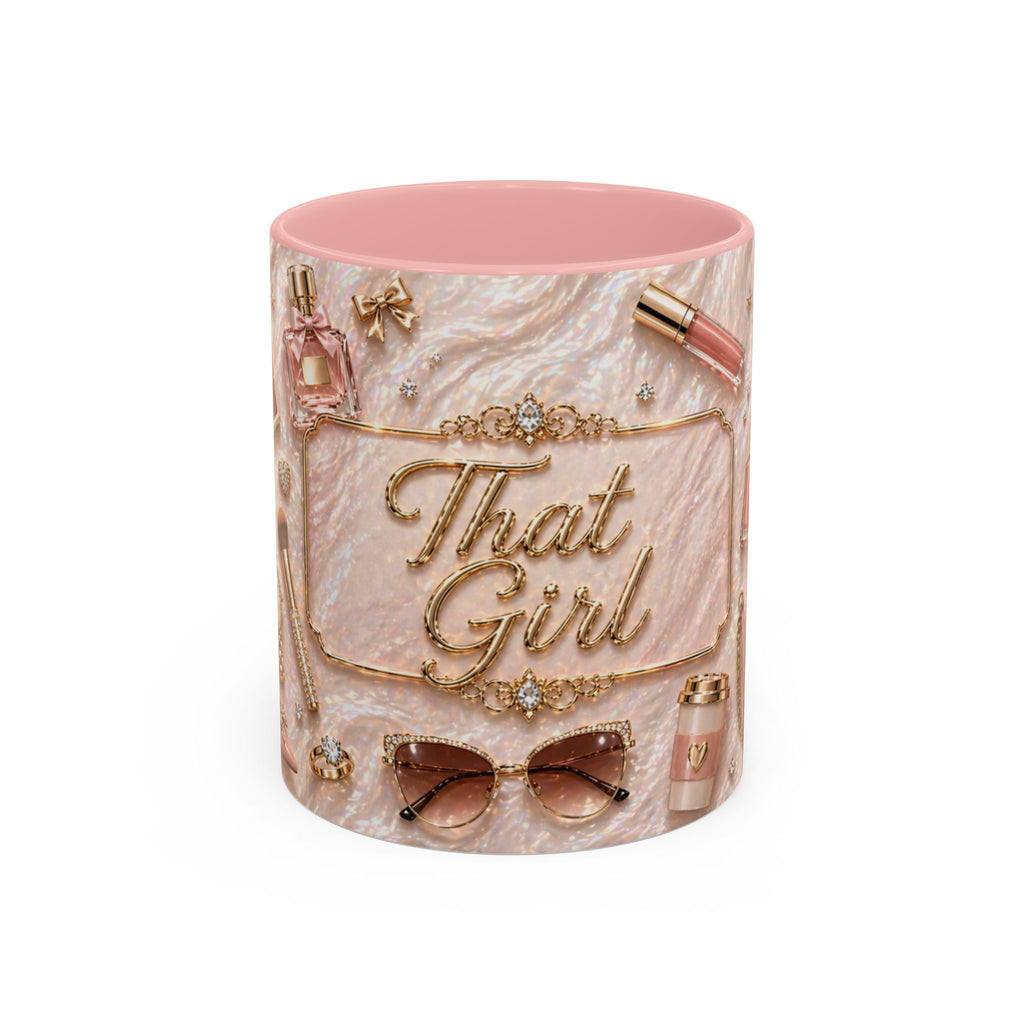 That Girl Coffee Mug – Pink Handle Glam