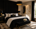 Luxury Black, Ivory & Gold Abstract Wall Art | Printable Digital Download