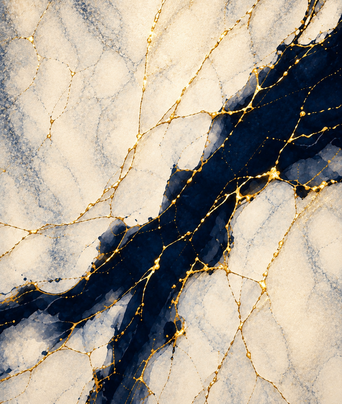 Luxury Navy & Gold Abstract Wall Art Set of 2 | Printable Digital Download