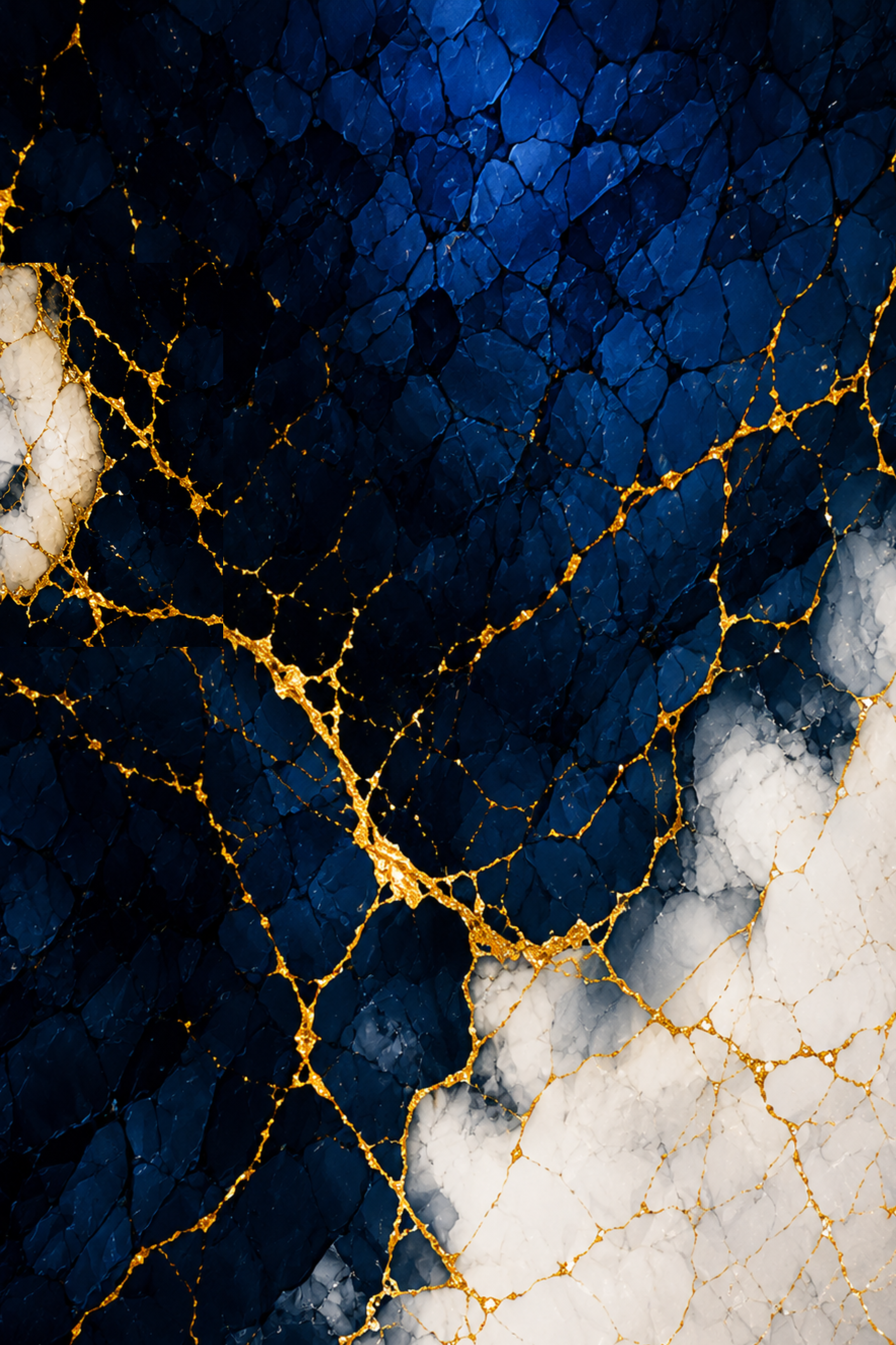 Luxury Navy & Gold Abstract Wall Art Set of 2 | Printable Digital Download | Modern Glam Decor